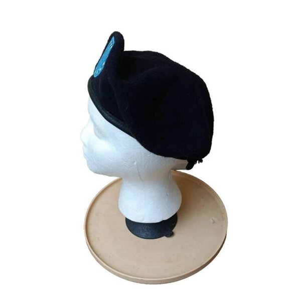US ARMY Military Black 100% Wool Beret SIZE 6 7/8 Made USA - Picture 3 of 7